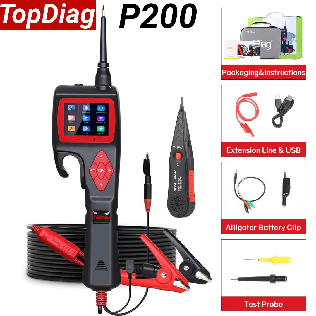 Fuel Injector Tester - Newest Topdiag P200 Power Circuit Probe