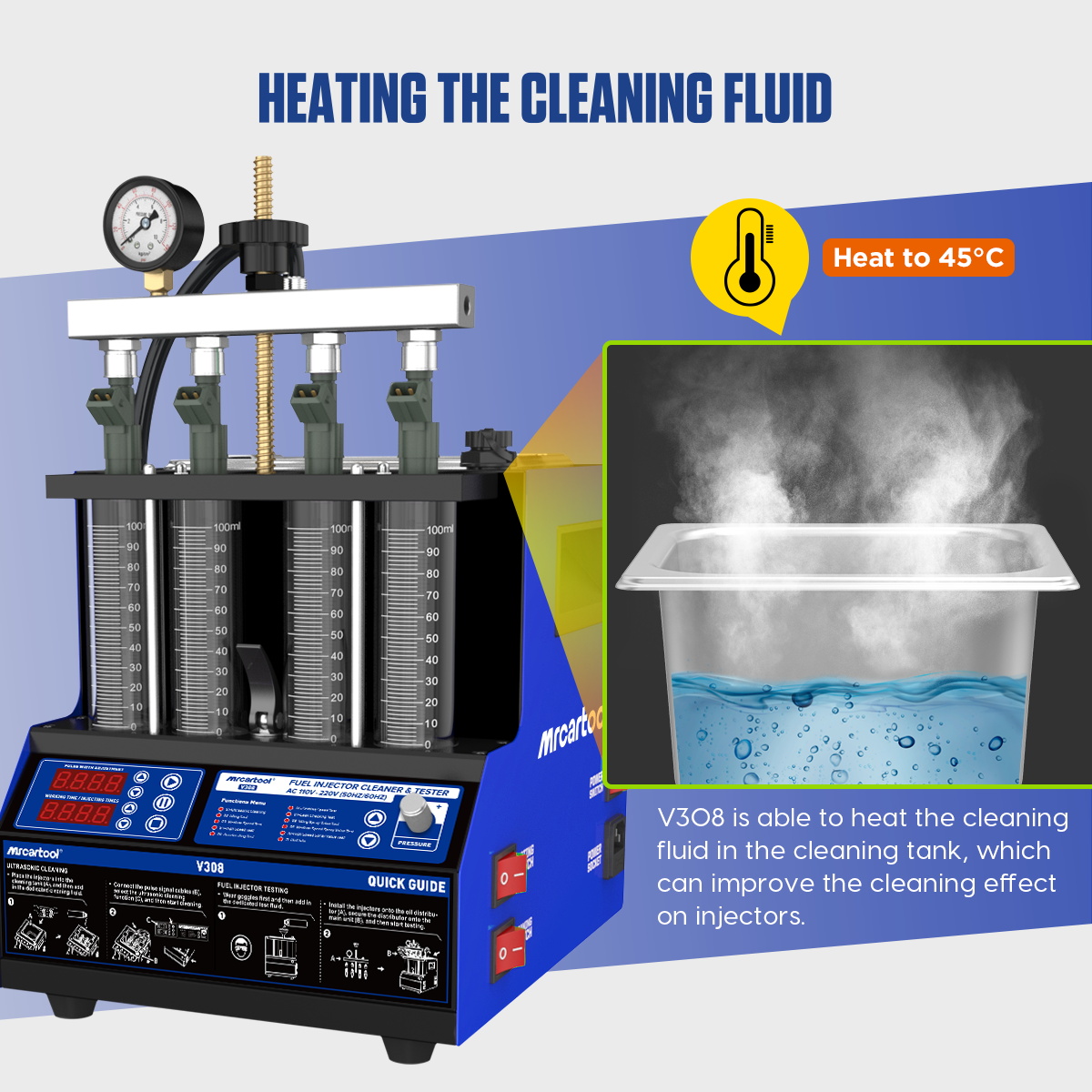 MR CARTOOL V308 Injector Clean - Fuel Injector Tester 评论和价格