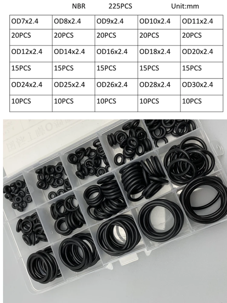 CS 2.4mm 225 PCSNBR Rubber O R - Auto Repair Cs 评论和价格